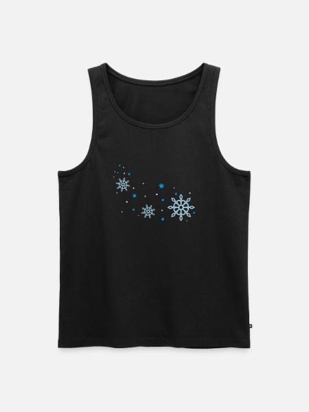 snow flakes - Men's Premium Organic Tank Top - black
