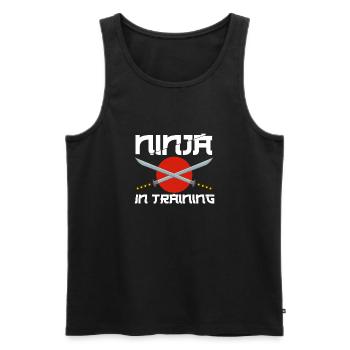 Ninja in Training Katana Ninjutsu Martial Artist - Men's Premium Organic Tank Top - black - Front - AI Model Male 178 light (178cm)