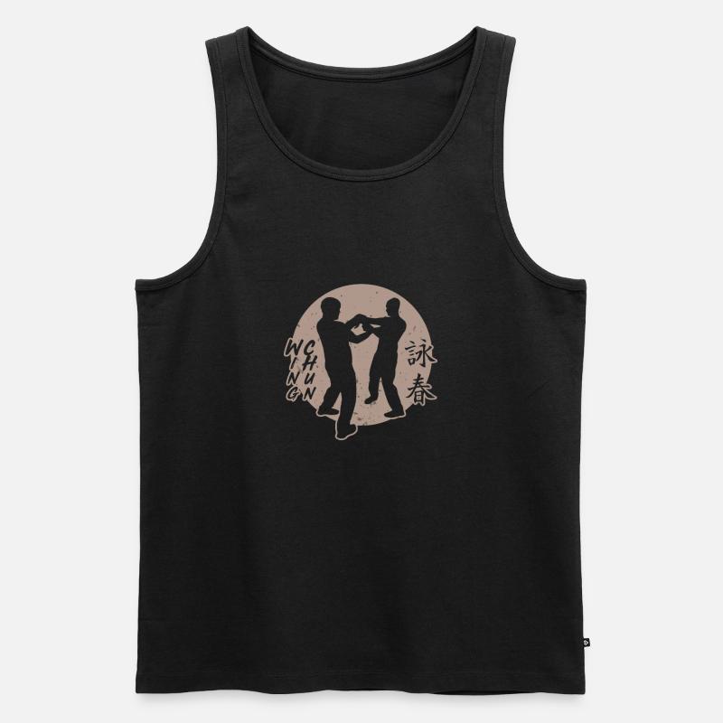Wing Chun Sun Master Niedlicher Kampfsport - Männer Premium Bio Tank Top - Schwarz