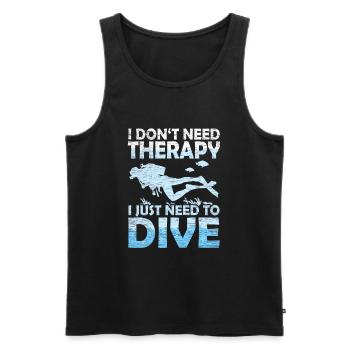 Diver - Men's Premium Organic Tank Top - black - Front - AI Model Male 178 light (178cm)