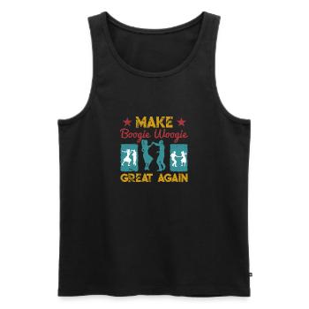 Make Boogie Woogie Great Again Tanzen Geschenk - Männer Premium Bio Tank Top - Schwarz - Vorne - AI Model Male 178 light (178cm)
