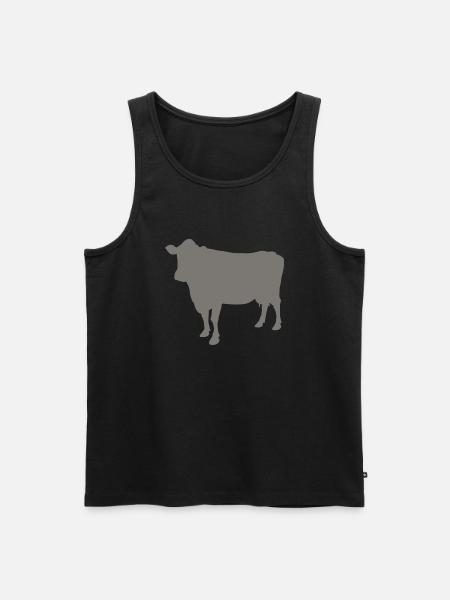 Kuh - Männer Premium Bio Tank Top - Schwarz
