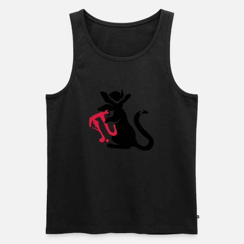 pi-rat / Pi-Ratte (e, 2c) - Men's Premium Organic Tank Top - black