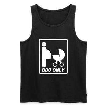 BBQ only - Men's Premium Organic Tank Top - black - Front - AI Model Male 178 light (178cm)