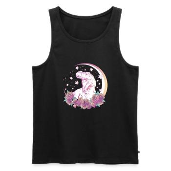 Pastel Goth Trex Design. Aesthetic Vaporwave - Men's Premium Organic Tank Top - black - Front - Michal (187cm)