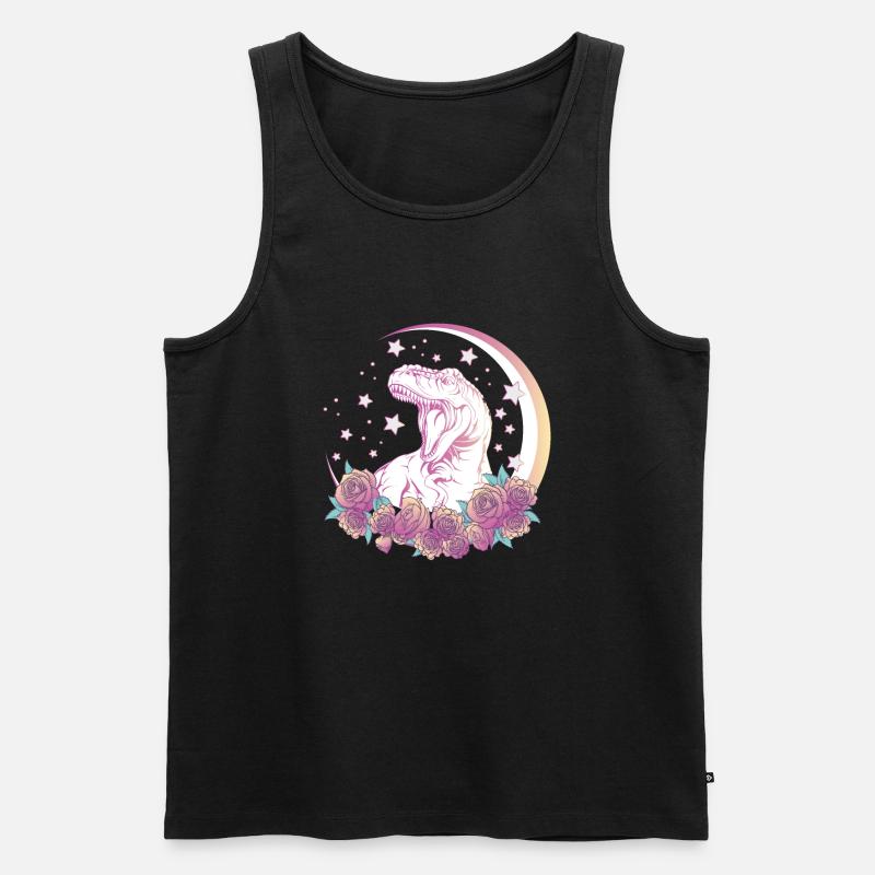 Goth TRex-Kuchen Dinosaurier - Männer Premium Bio Tank Top - Schwarz