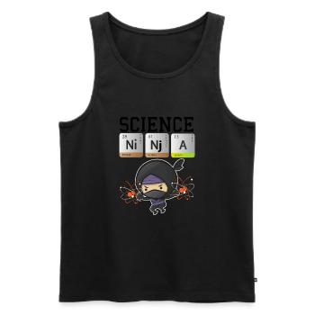 Wissenschafts-Ninja-Entwurfs-lustige Chemie-Elemente - Männer Premium Bio Tank Top - Schwarz - Vorne - AI Model Male 178 light (178cm)