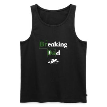 Dad - Men's Premium Organic Tank Top - black - Front - AI Model Male 178 light (178cm)