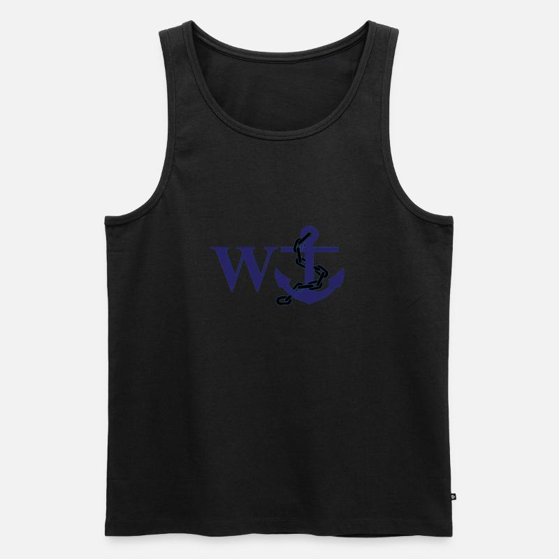 W Anker - Männer Premium Bio Tank Top - Schwarz