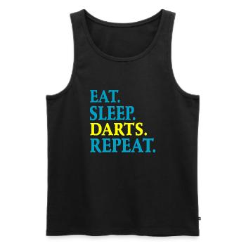 Darts Dart - Männer Premium Bio Tank Top - Schwarz - Vorne - AI Model Male 178 light (178cm)