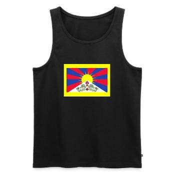 Tibet - Débardeur bio Premium Homme - noir - Devant - Michal (187cm)