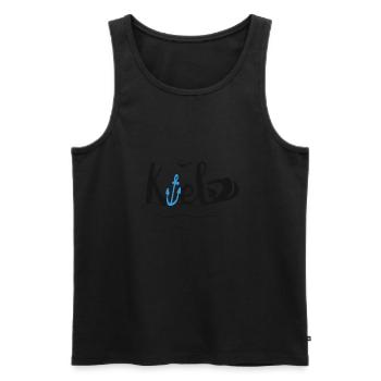 kieler Surfer - Männer Premium Bio Tank Top - Schwarz - Vorne - AI Model Male 178 light (178cm)