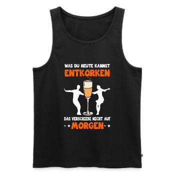 Party trinken Feier feiern lustiger Partyspruch Ge - Männer Premium Bio Tank Top - Schwarz - Vorne - Michal (187cm)