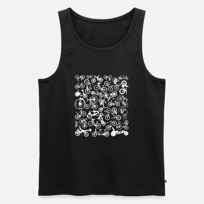 Fahrrad muster rad - Männer Premium Bio Tank Top - Schwarz
