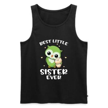 Best Little Sister Ever - Kleine Eulen Schwester - Männer Premium Bio Tank Top - Schwarz - Vorne - Michal (187cm)