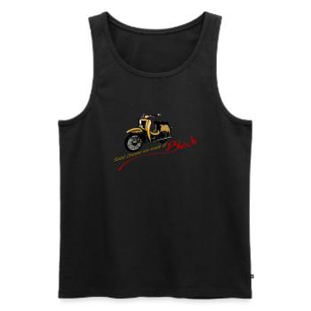 Moped Schwalbe S50 Oldtimer DDR Osten - Männer Premium Bio Tank Top - Schwarz - Vorne - Michal (187cm)