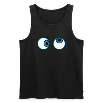 Eyes (d) - Men's Premium Organic Tank Top - black - Front - Michal (187cm)