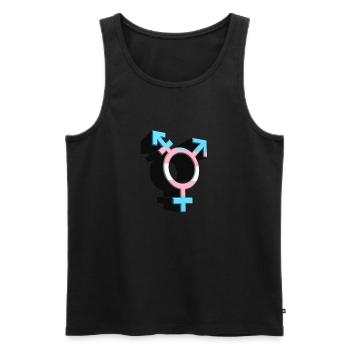 Transgender symbol Transgender flag Trans colors - Men's Premium Organic Tank Top - black - Front - AI Model Male 178 light (178cm)