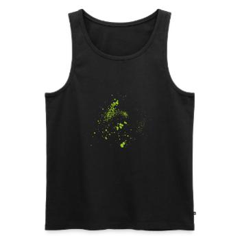 Farbe Klecks Spritzer Maler Geschenk Bunt Art Idee - Männer Premium Bio Tank Top - Schwarz - Vorne - Michal (187cm)