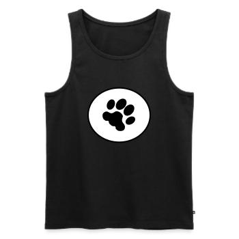 Paw Print - Men's Premium Organic Tank Top - black - Front - AI Model Male 178 light (178cm)