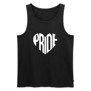 Pride heart - Men's Premium Organic Tank Top - black - Front - AI Model Male 178 light (178cm)