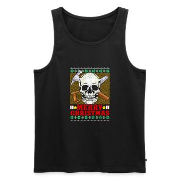 Lustige Vintage Schreiner Holzbearbeitung Weihnach - Männer Premium Bio Tank Top - Schwarz - Vorne - AI Model Male 178 light (178cm)