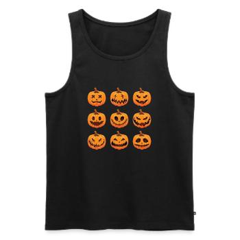 Pumpkin - Men's Premium Organic Tank Top - black - Front - Michal (187cm)