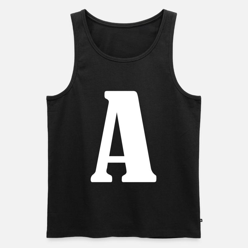 A - Männer Premium Bio Tank Top - Schwarz