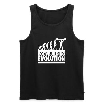 Bodybuilding Evolution Perfekt für Fitnessfans - Männer Premium Bio Tank Top - Schwarz - Vorne - Michal (187cm)