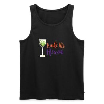 Cooles Halloween Hexe Geschenk Trinkt Ihr Hexen - Männer Premium Bio Tank Top - Schwarz - Vorne - Michal (187cm)