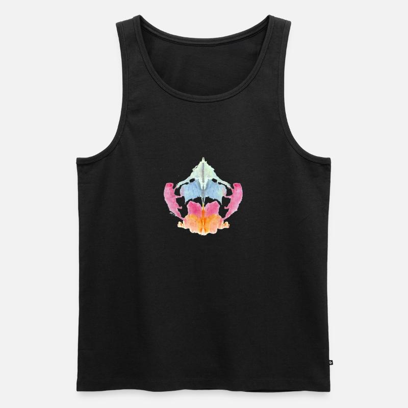 Rorschach Tintenbild Psychologie - Männer Premium Bio Tank Top - Schwarz