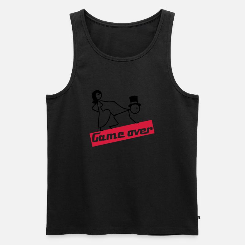 Game Over - Männer Premium Bio Tank Top - Schwarz