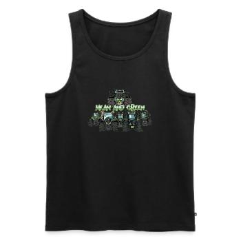 MeanAndGreen6F - Débardeur bio Premium Homme - noir - Devant - Michal (187cm)