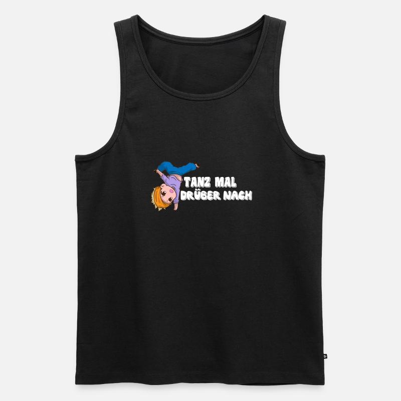 Tanz mal drüber nach - Männer Premium Bio Tank Top - Schwarz