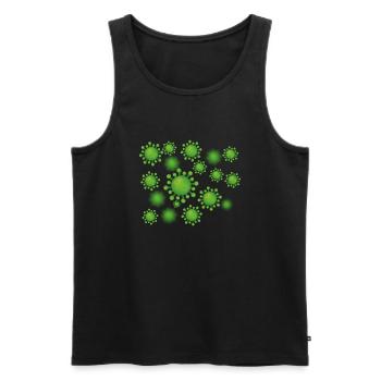 Virus Bacteria Germ Corona Sars COVID19 Gift - Men's Premium Organic Tank Top - black - Front - AI Model Male 178 light (178cm)