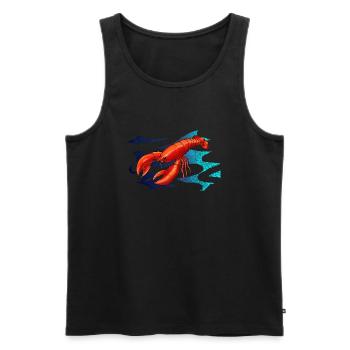 Lobster, Hummer, Meer - Männer Premium Bio Tank Top - Schwarz - Vorne - AI Model Male 178 light (178cm)
