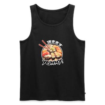 Delicous Japanese Food Sushi - Chemise Anime - Débardeur bio Premium Homme - noir - Devant - AI Model Male 178 light (178cm)