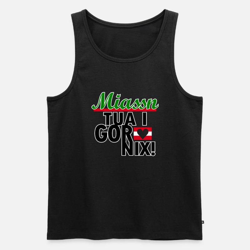 Austria Styrian dialect - Men's Premium Organic Tank Top - black