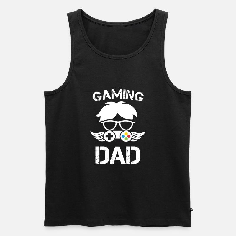 Gaming Dad - Männer Premium Bio Tank Top - Schwarz
