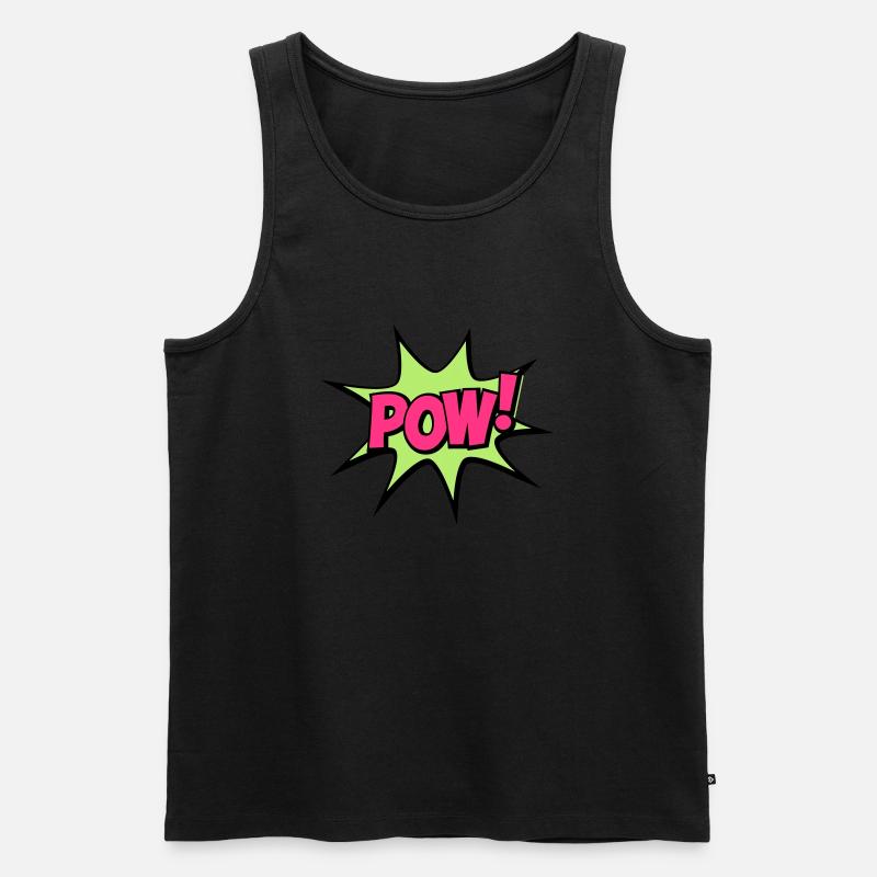 POW - Männer Premium Bio Tank Top - Schwarz