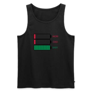 Parents empty battery - Men's Premium Organic Tank Top - black - Front - AI Model Male 178 light (178cm)