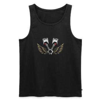 piston - Men's Premium Organic Tank Top - black - Front - AI Model Male 178 light (178cm)
