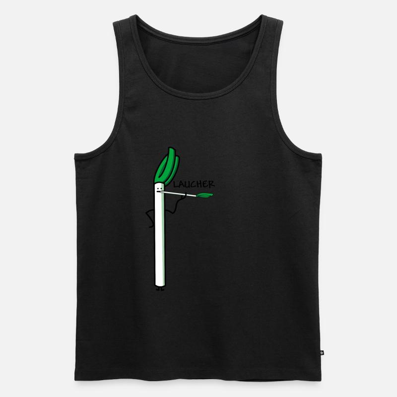 Laucher - Männer Premium Bio Tank Top - Schwarz