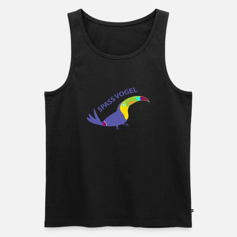 Spassvogel (a) - Männer Premium Bio Tank Top - Schwarz