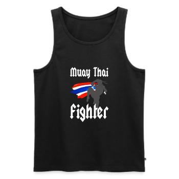 Muay thai fighter - Men's Premium Organic Tank Top - black - Front - AI Model Male 178 light (178cm)