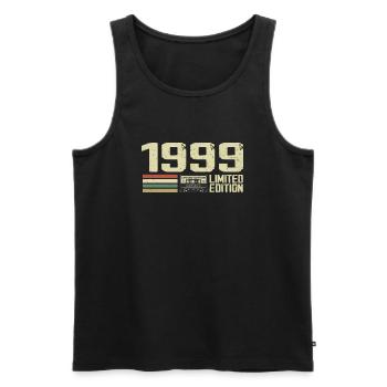 Né en 1999 - Vintage 1999 - 25e Anniversaire Rétro - Débardeur bio Premium Homme - noir - Devant - Michal (187cm)