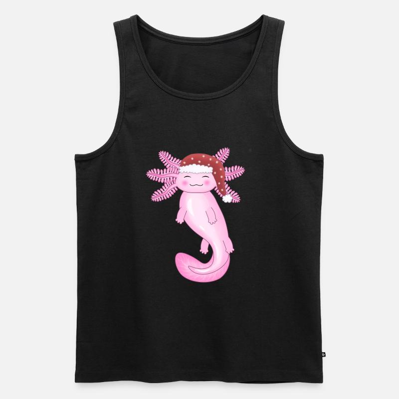 Mignon axolotl de Noël - Débardeur bio Premium Homme - noir