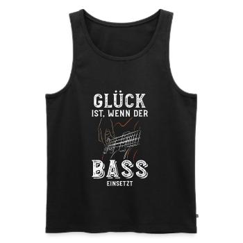 Bass - Männer Premium Bio Tank Top - Schwarz - Vorne - Michal (187cm)