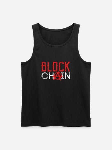 Blockchain Technology Crypto - Men's Premium Organic Tank Top - black