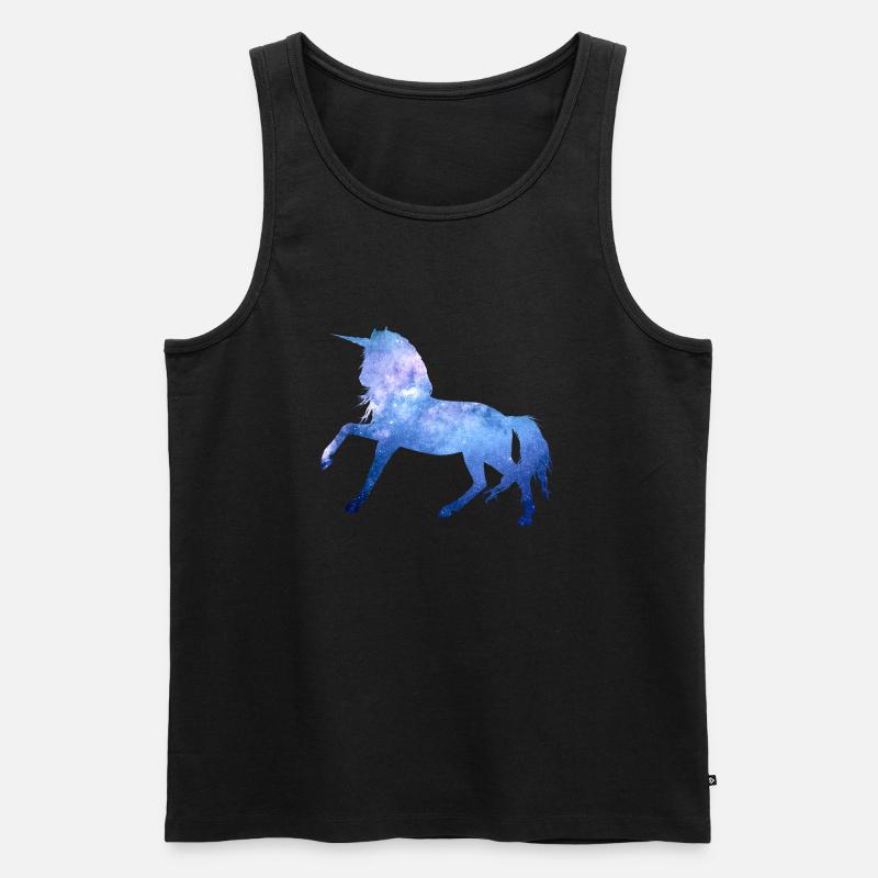 Unicorn outer space universe mythical creature gift - Men's Premium Organic Tank Top - black